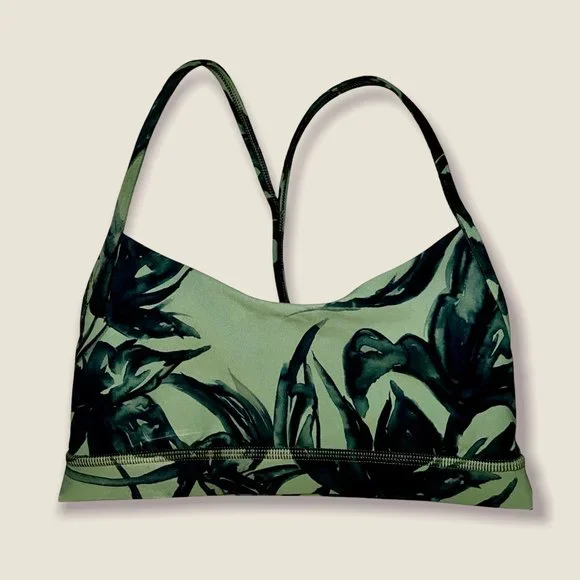 Lululemon Green Flow Y Nulu Bra Size 4 - Picture 2 of 5